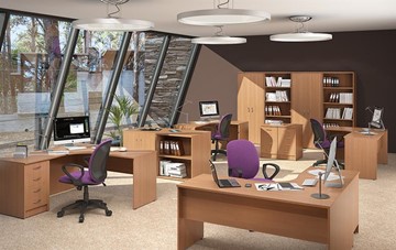 Набор мебели в офис IMAGO три стола, 2 шкафа, стеллаж, тумба в Нижнекамске - предосмотр 2